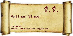 Vallner Vince névjegykártya
